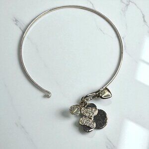Disney Alex & Ani Minnie Mouse Silver Charm Bracelet